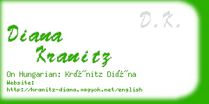 diana kranitz business card